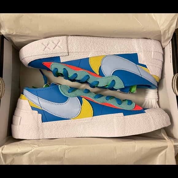 NEW 10.5 Nike Blazer Low X sacai X KAWS X Neptune Blue...